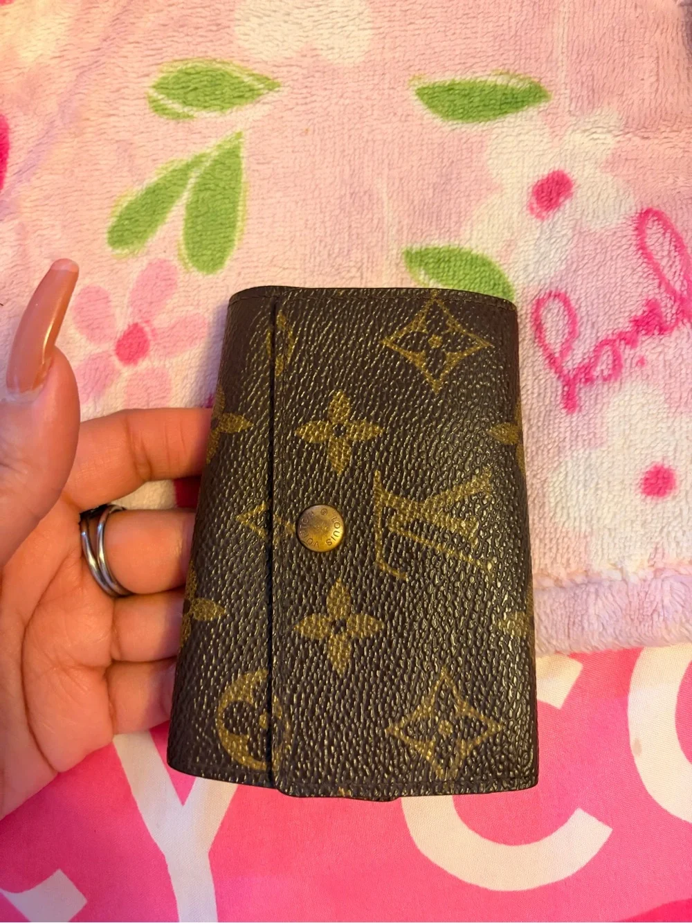 Louis Vuitton Monogram Card & Key Holder in Brown and Gold
